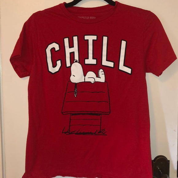 Peanuts Tops - Peanuts size Sm red tee shirt